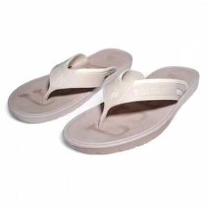 US Polo Assn Men’s L 9-10 Tan Flip Flops Sandals
